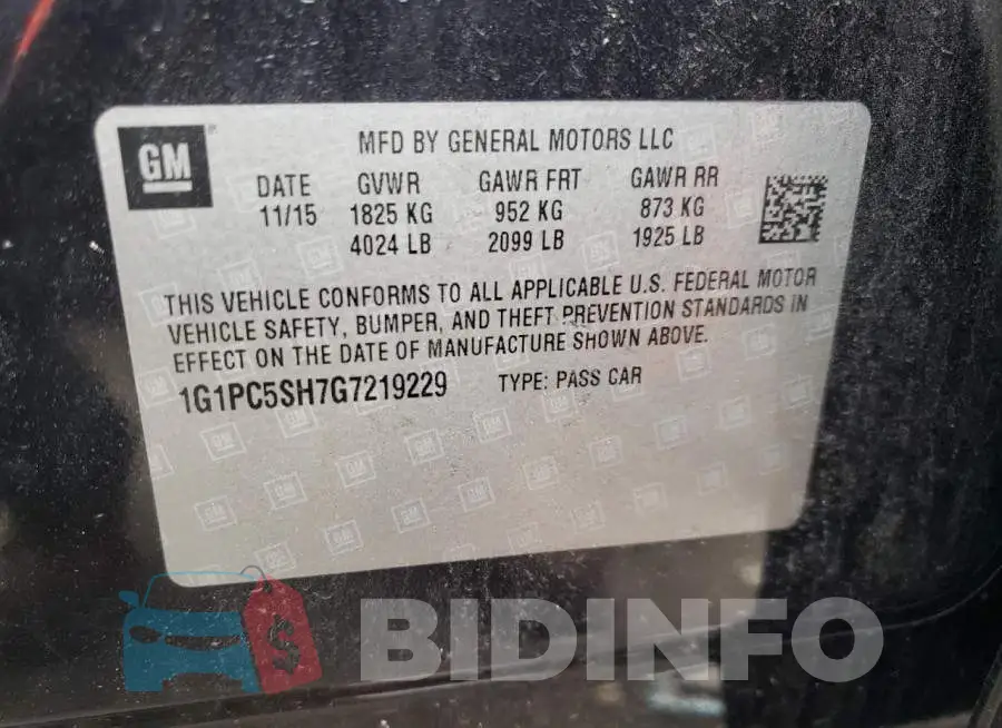 1G1PC5SH7G7219229 Photo# 10