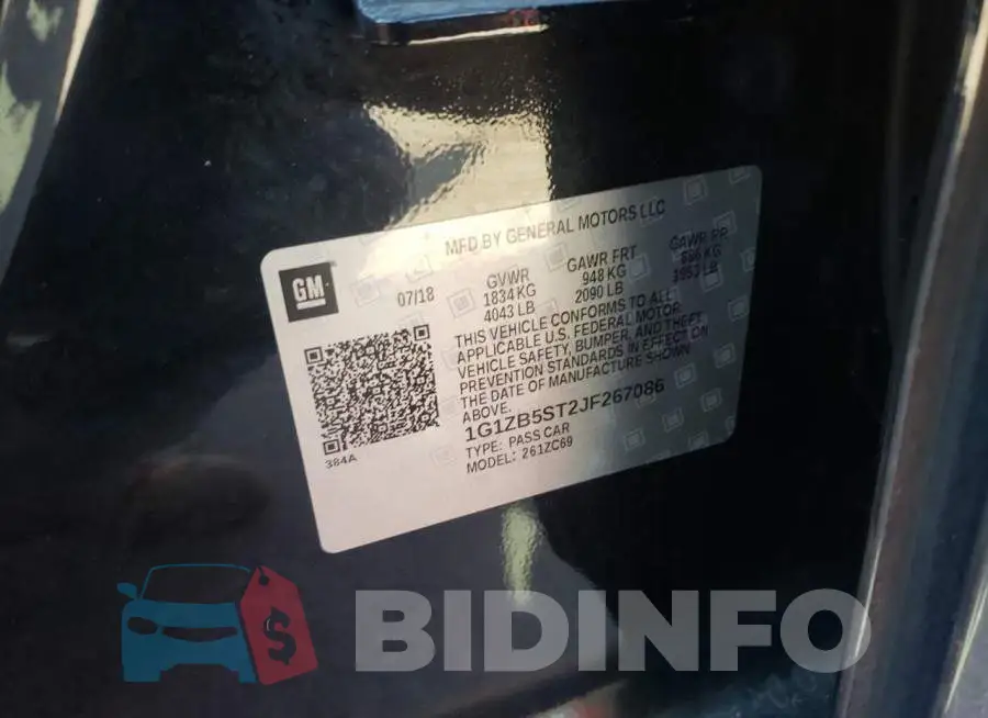 1G1ZB5ST2JF267086 Photo# 10
