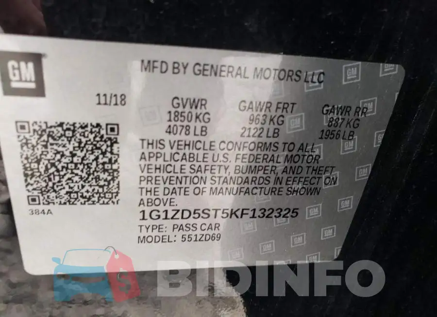 1G1ZD5ST5KF132325 Photo# 10