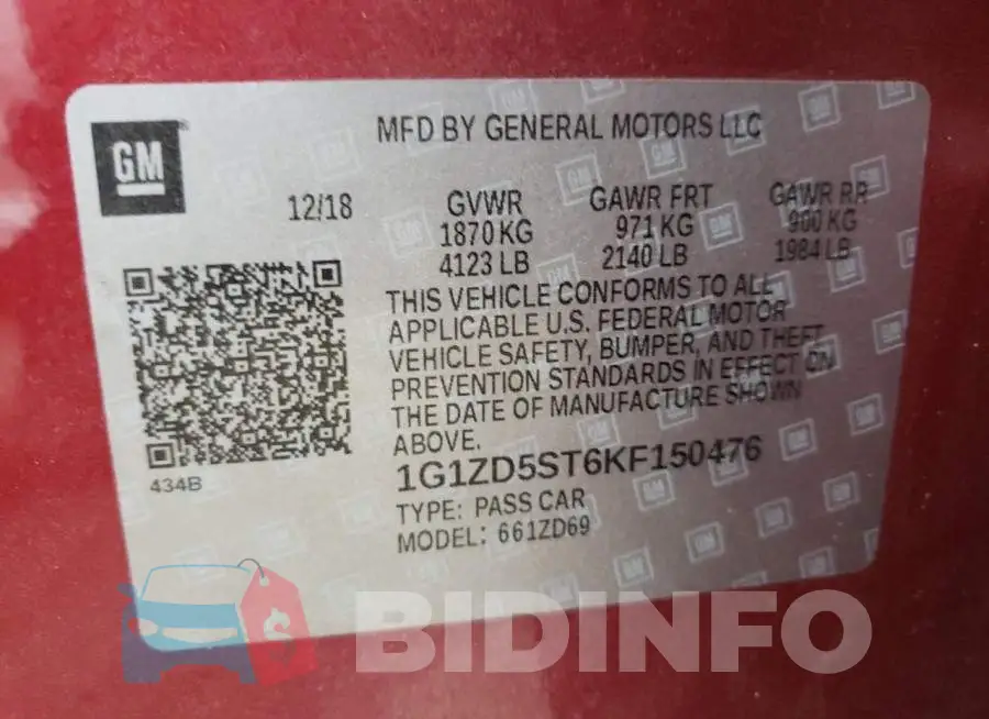 1G1ZD5ST6KF150476 Photo# 10