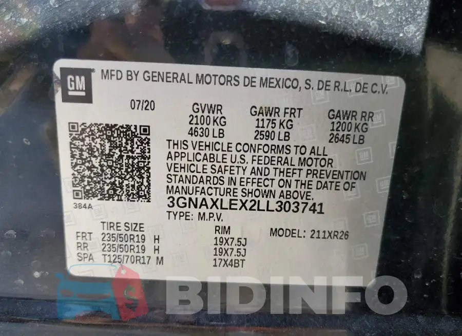 3GNAXLEX2LL303741 Photo# 10