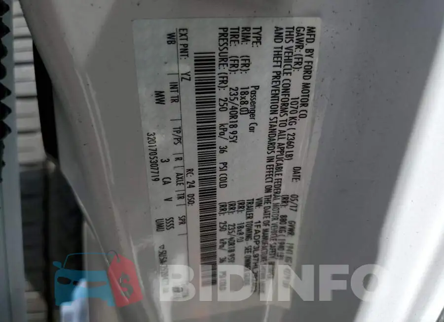 1FADP3L97HL292402 Photo# 10