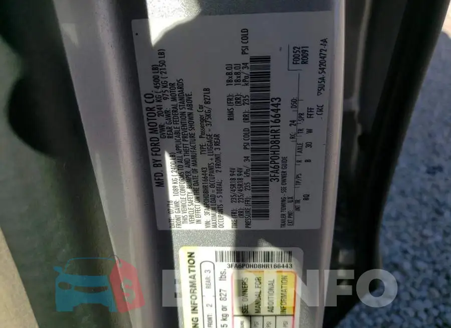 3FA6P0HD8HR166443 Photo# 10