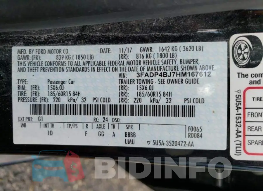 3FADP4BJ7HM167612 Photo# 10