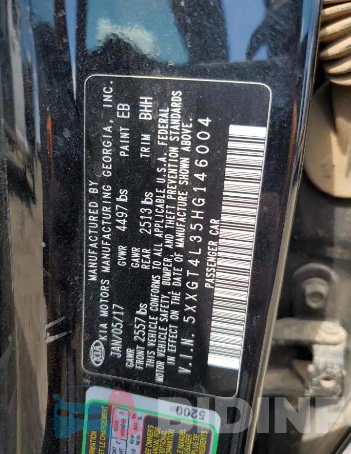 5XXGT4L35HG146004 Photo# 10