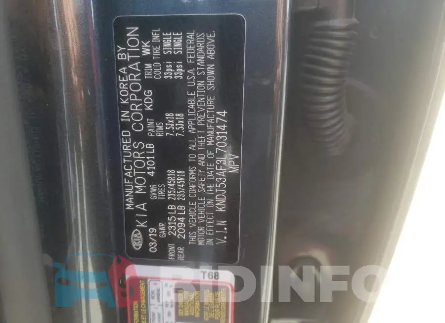 KNDJ53AF3L7031474 Photo# 10