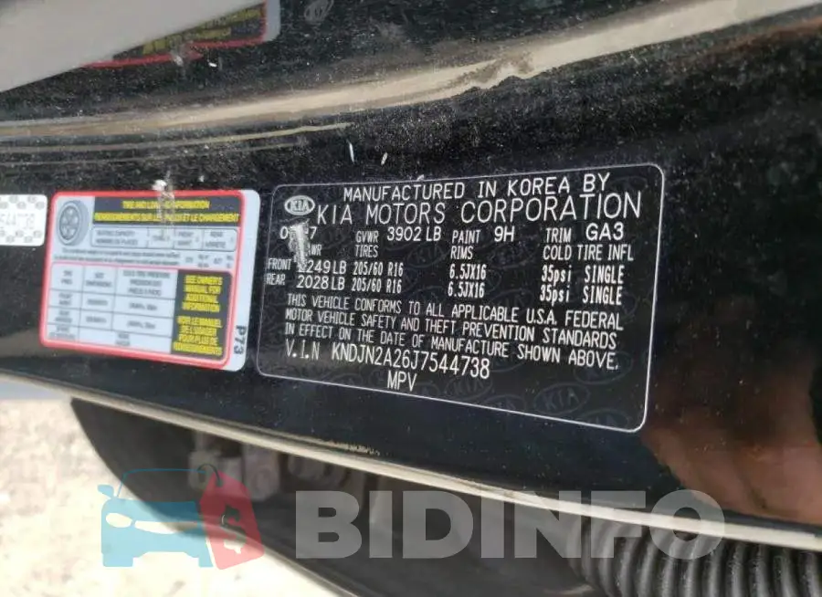 KNDJN2A26J7544738 Photo# 10