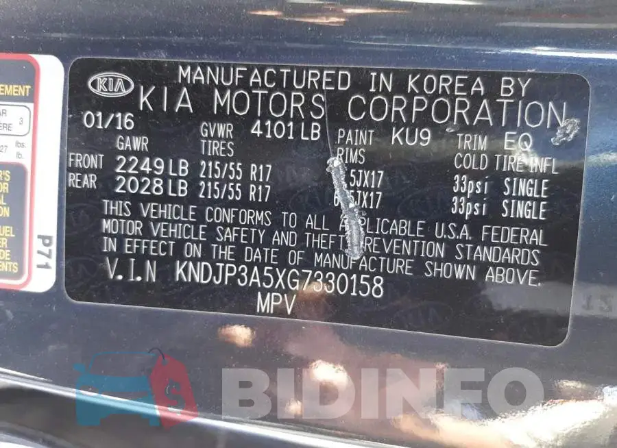 KNDJP3A5XG7330158 Photo# 10