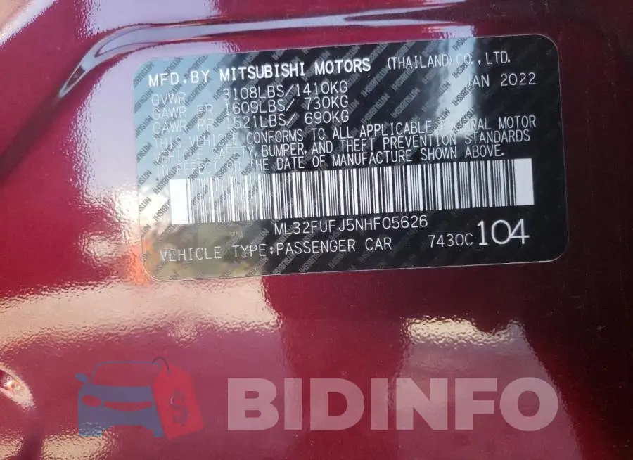 ML32FUFJ5NHF05626 Photo# 10