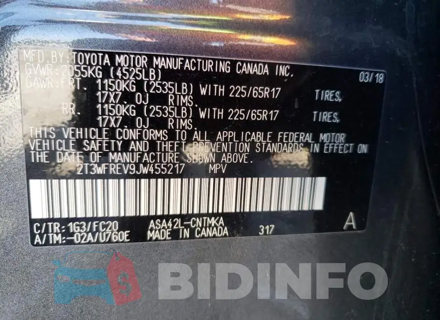 2T3WFREV9JW455217 Photo# 10