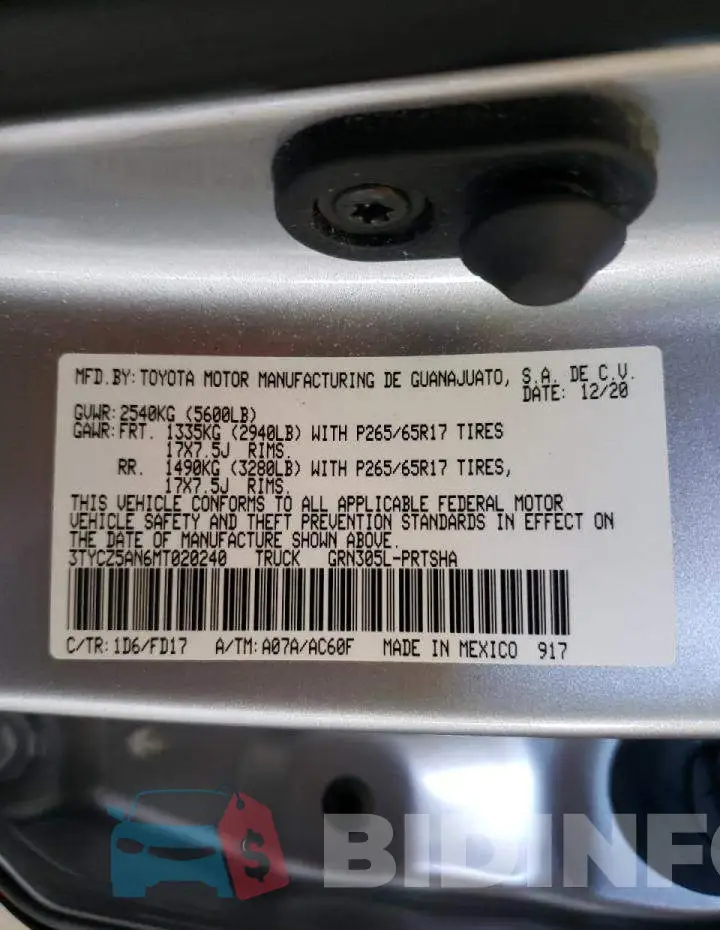 3TYCZ5AN6MT020240 Photo# 10