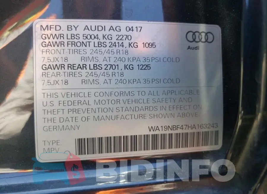 WA19NBF47HA163243 Photo# 10