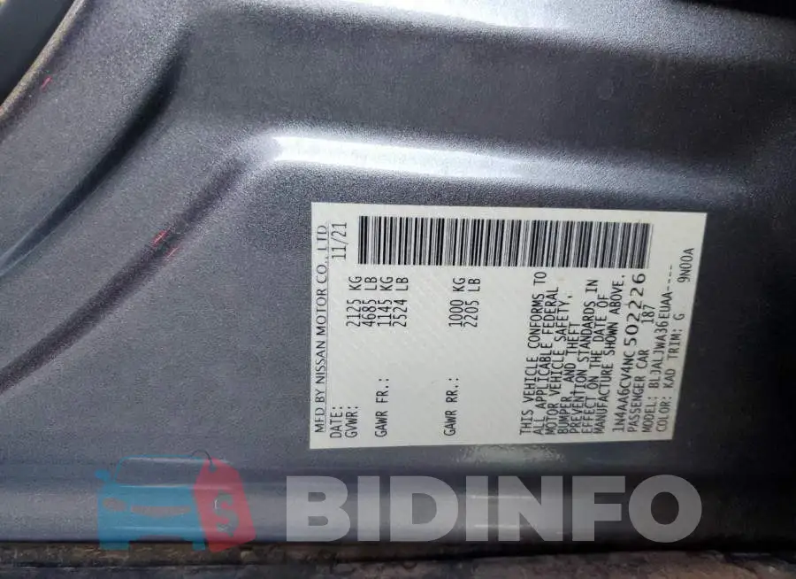 1N4AA6CV4NC502226 Photo# 10