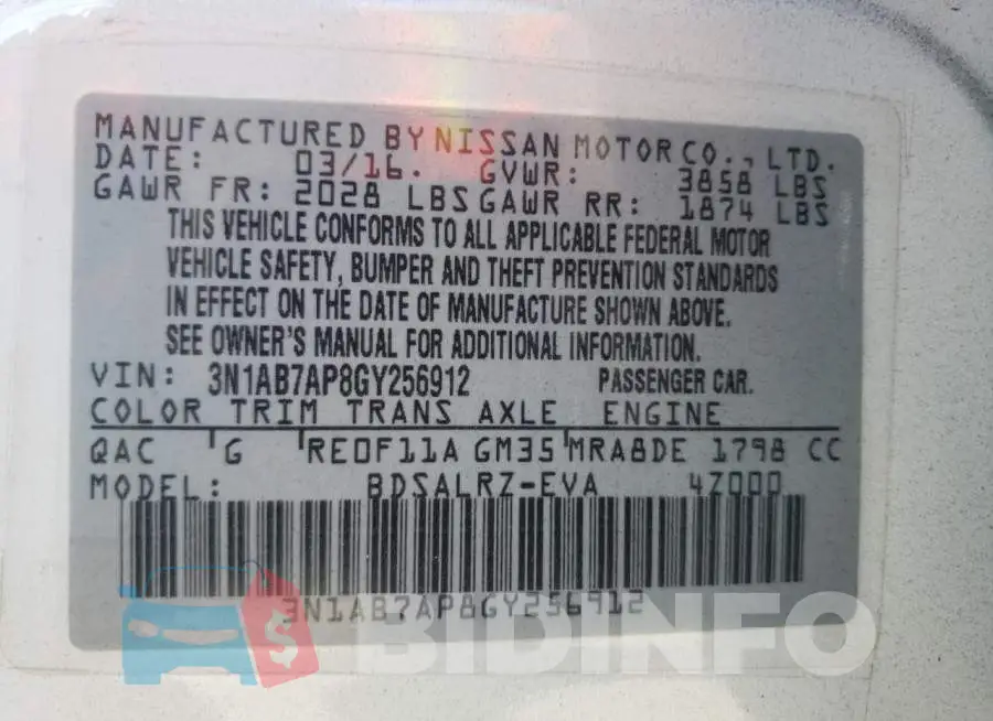 3N1AB7AP8GY256912 Photo# 10