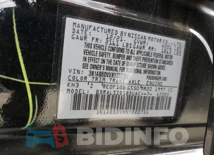 3N1AB8DVXNY220751 Photo# 10