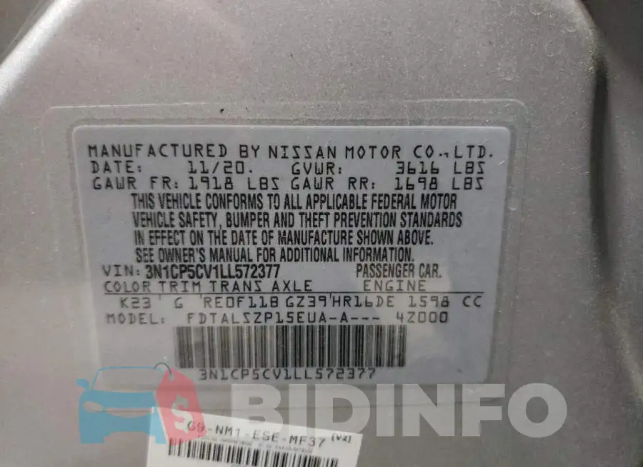 3N1CP5CV1LL572377 Photo# 10