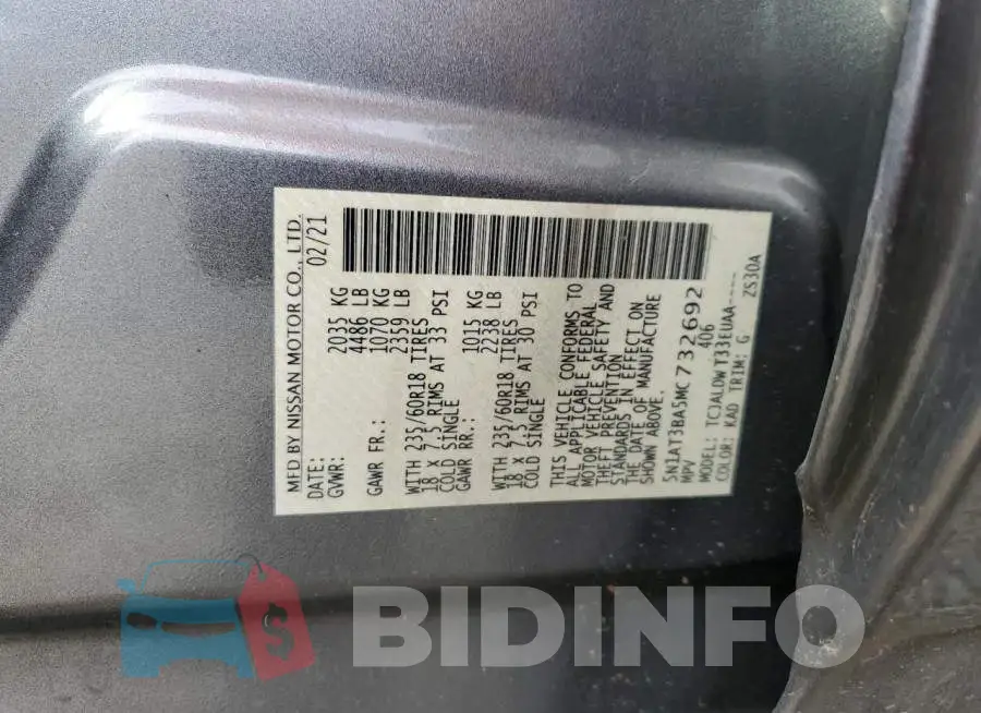 5N1AT3BA5MC732692 Photo# 10