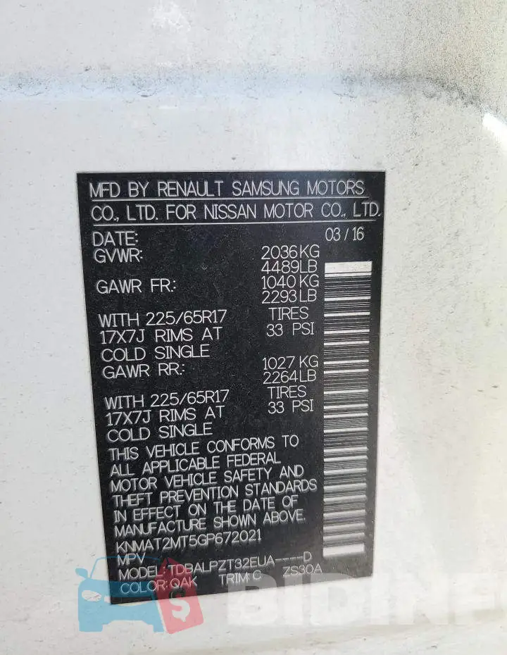 KNMAT2MT5GP672021 Photo# 10