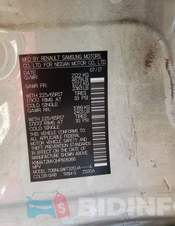 KNMAT2MV2HP606366 Photo# 10