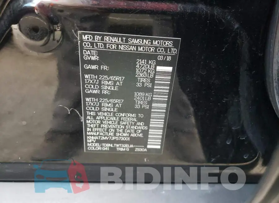KNMAT2MV7JP573001 Photo# 10