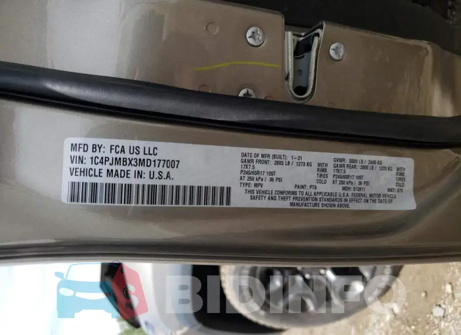 1C4PJMBX3MD177007 Photo# 10