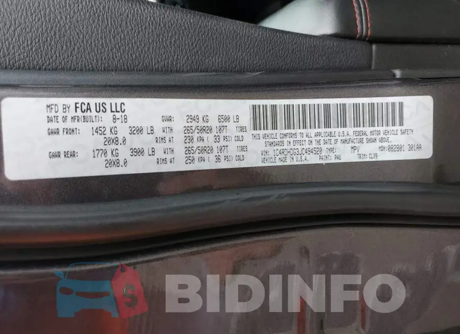 1C4RDHDG3JC494520 Photo# 10