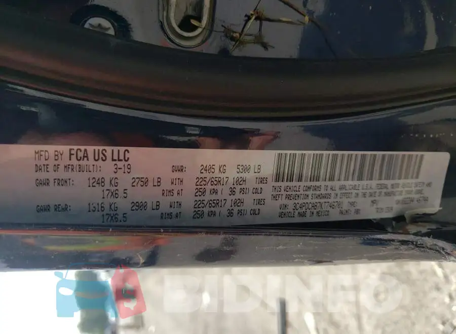 3C4PDCAB7KT746701 Photo# 10