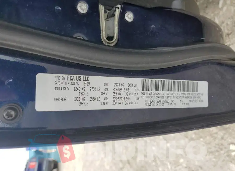 3C4PDCGGXKT860825 Photo# 10