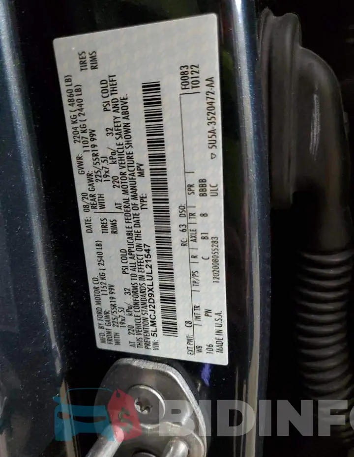 5LMCJ2D9XLUL21547 Photo# 10