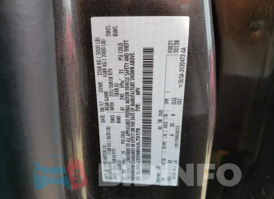 5LMCJ3D98HUL70176 Photo# 10