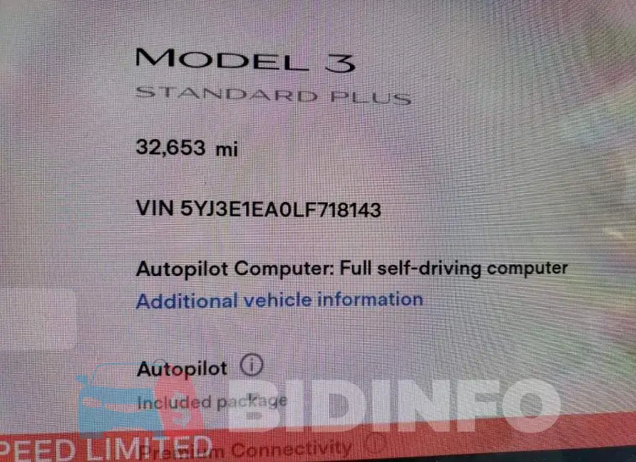 5YJ3E1EA0LF718143 Photo# 8