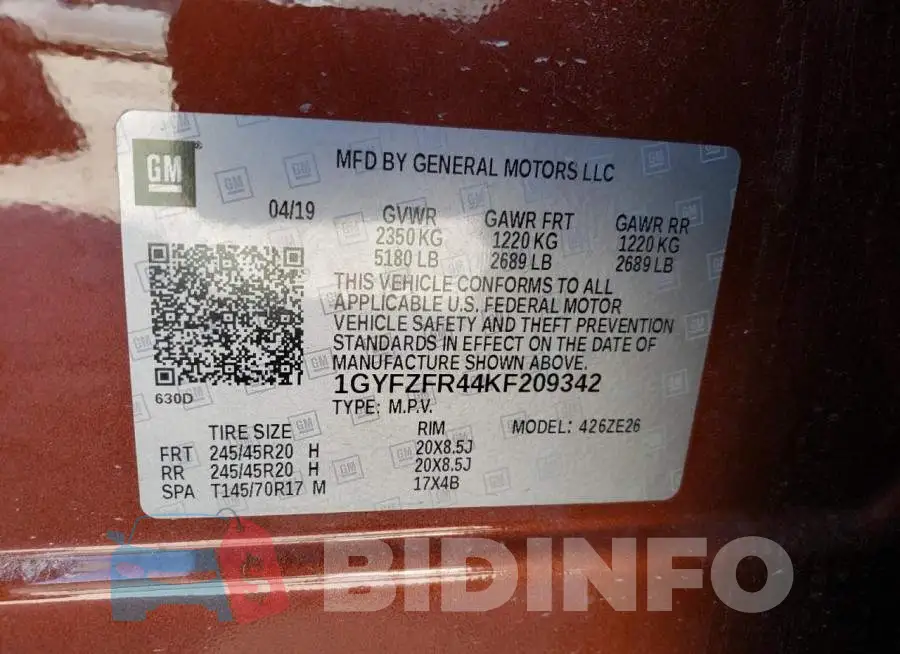 1GYFZFR44KF209342 Photo# 10