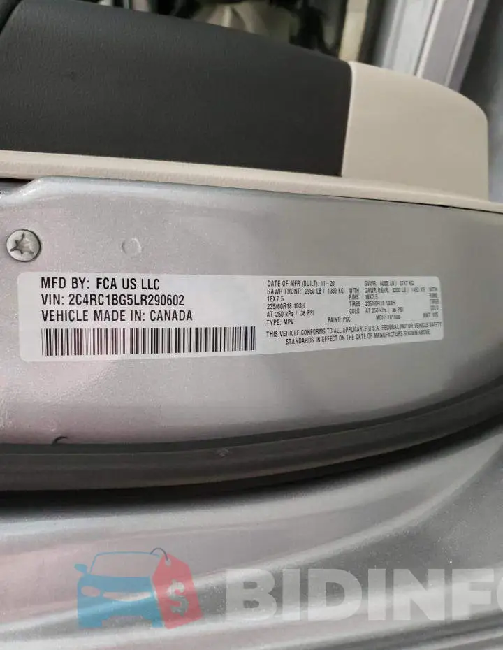 2C4RC1BG5LR290602 Photo# 10