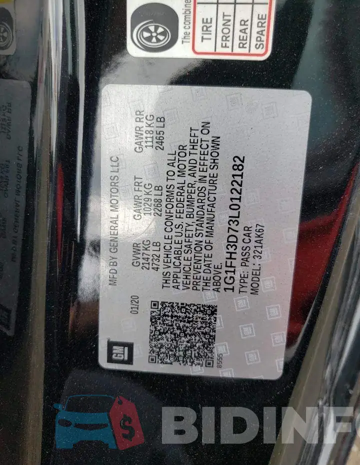 1G1FH3D73L0122182 Photo# 10