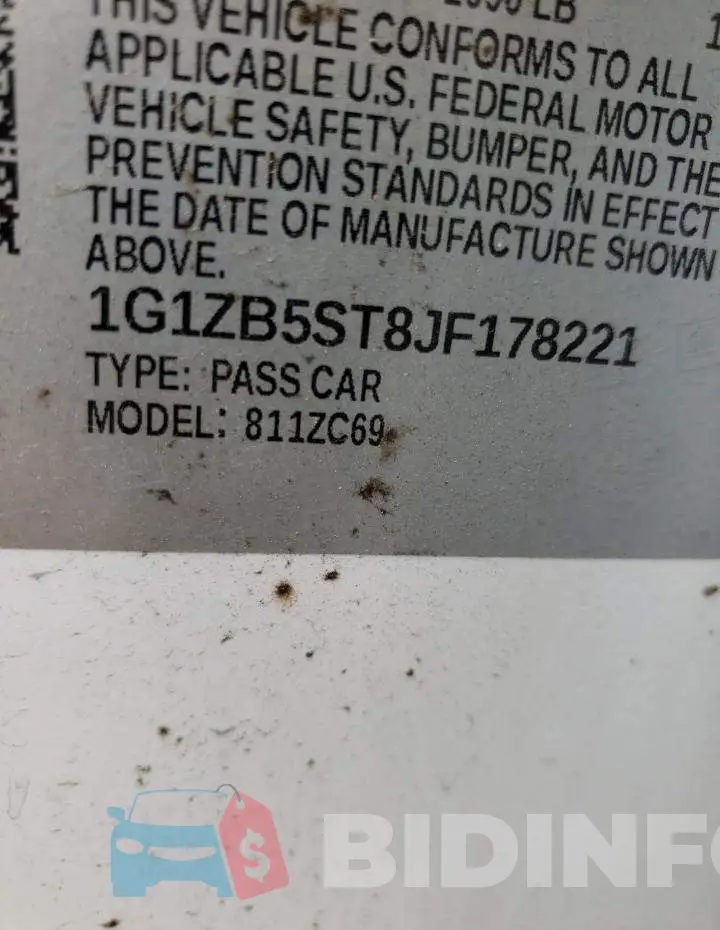 1G1ZB5ST8JF178221 Photo# 10