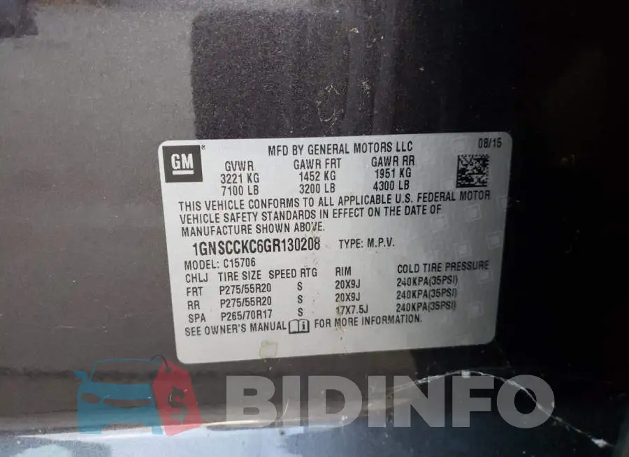 1GNSCCKC6GR130208 Photo# 10