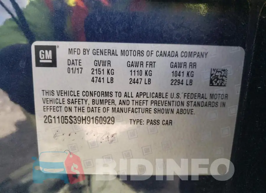 2G1105S39H9160929 Photo# 10