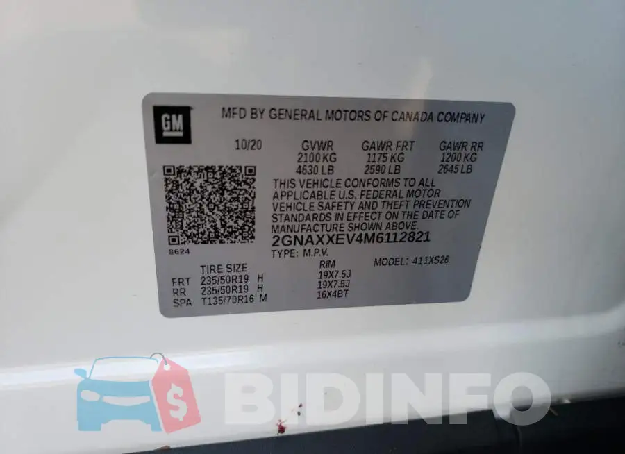 2GNAXXEV4M6112821 Photo# 10