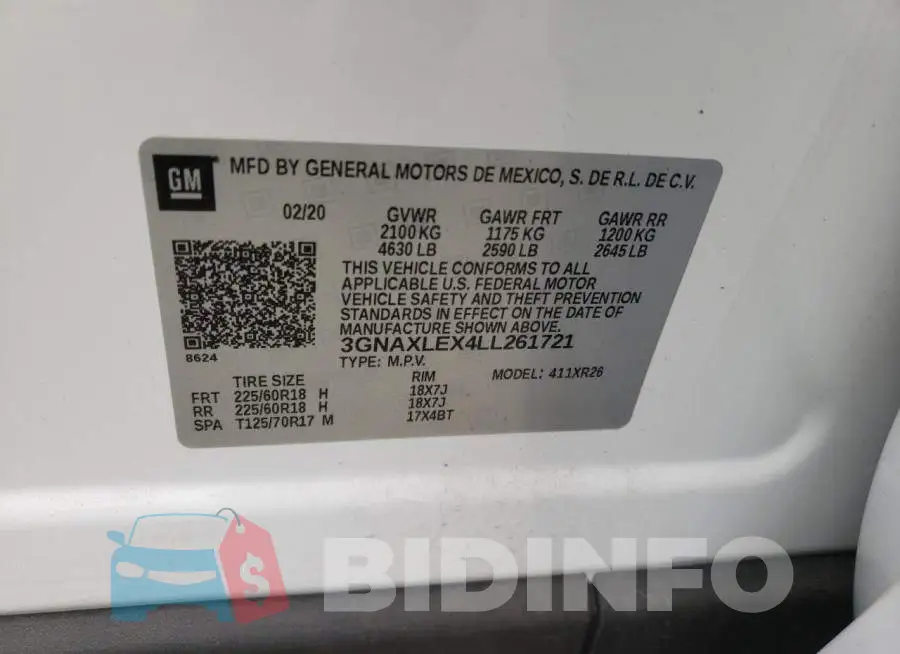 3GNAXLEX4LL261721 Photo# 10
