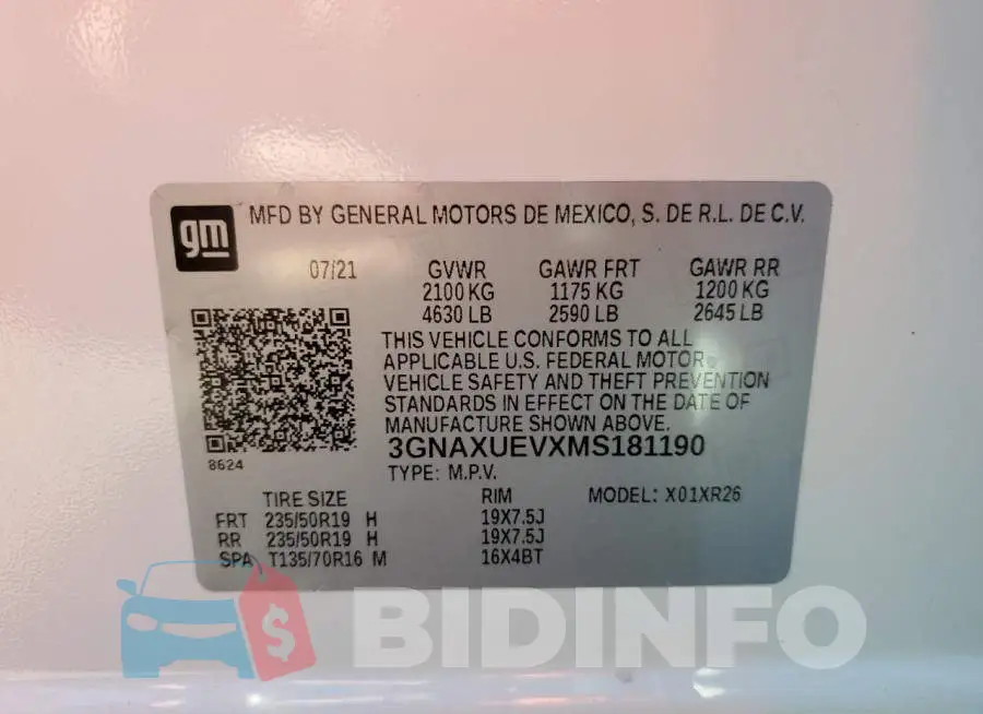 3GNAXUEVXMS181190 Photo# 10
