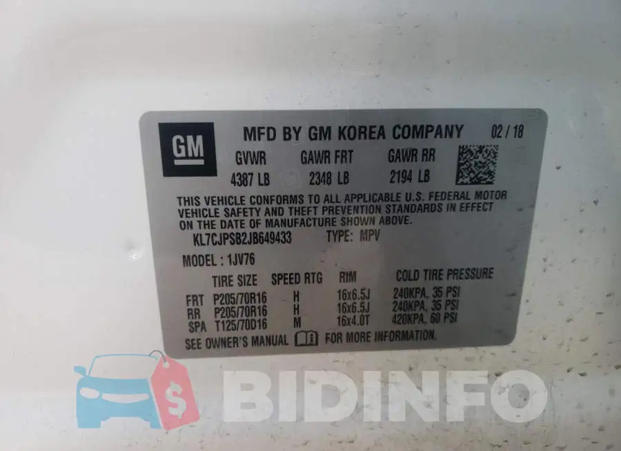 KL7CJPSB2JB649433 Photo# 10