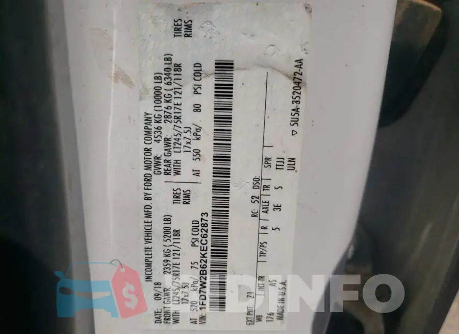 1FD7W2B62KEC62873 Photo# 10