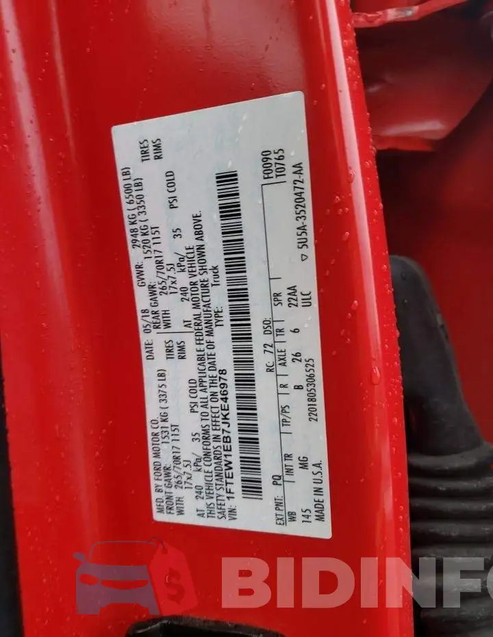 1FTEW1EB7JKE46978 Photo# 10