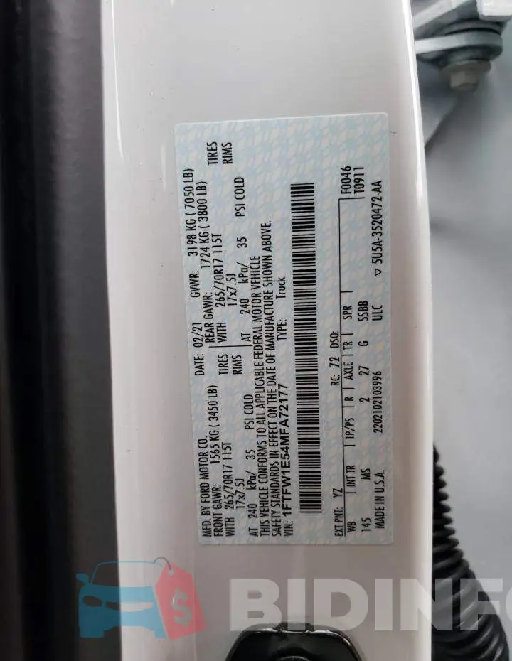 1FTFW1E54MFA72177 Photo# 10