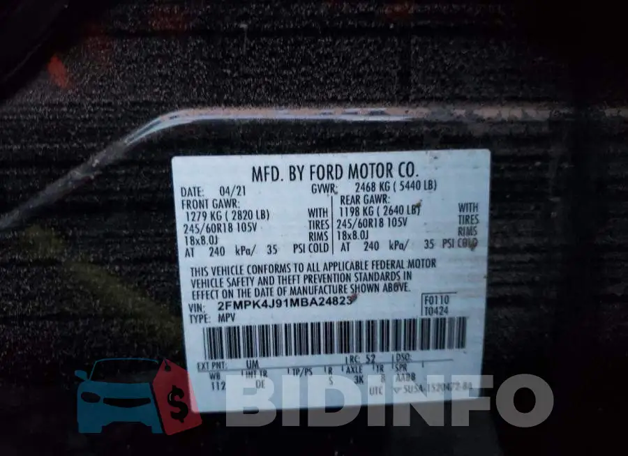 2FMPK4J91MBA24823 Photo# 10