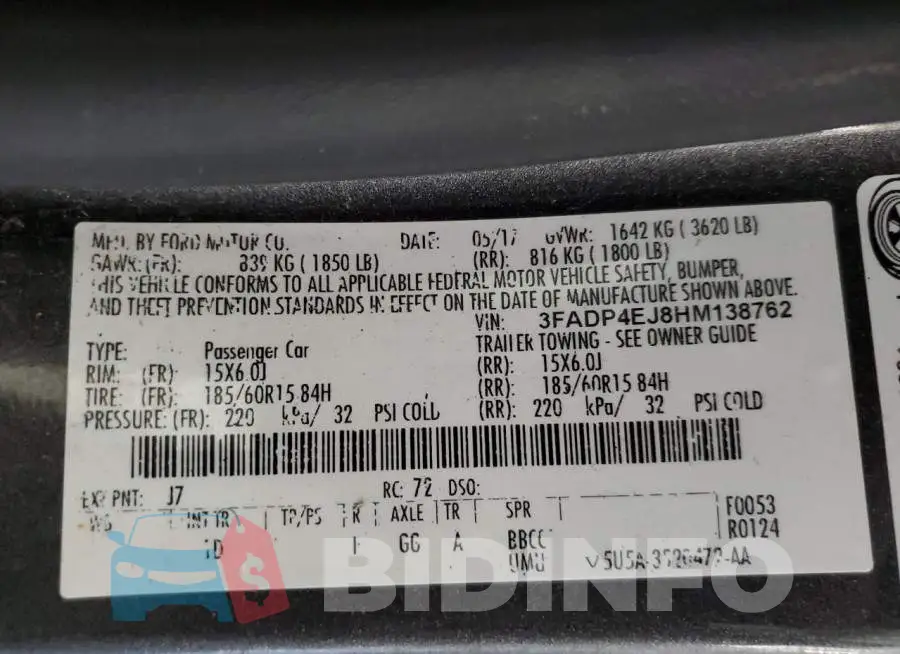 3FADP4EJ8HM138762 Photo# 10