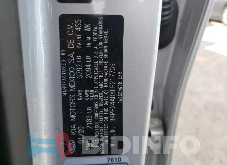 3KPF24AD8LE217739 Photo# 10