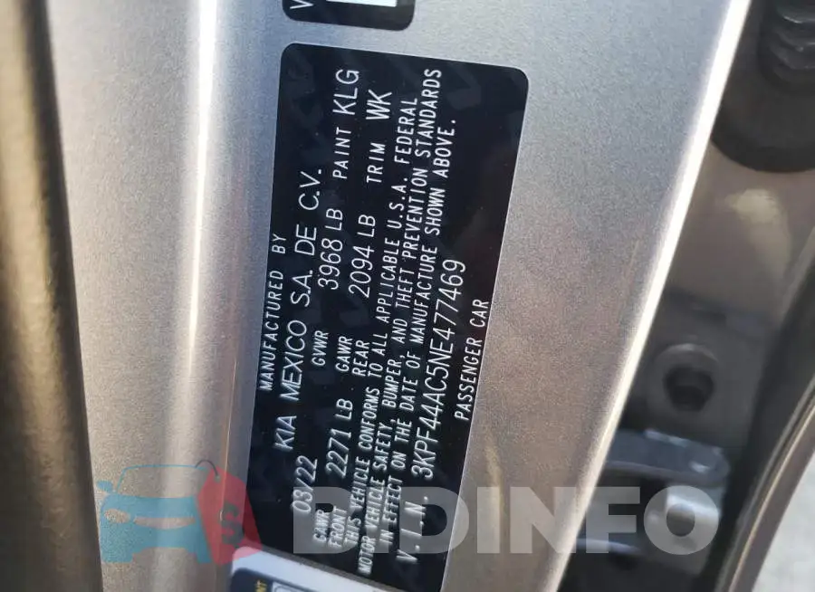 3KPF44AC5NE477469 Photo# 10