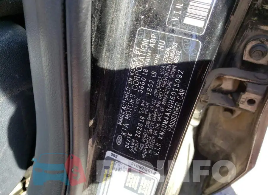 KNADM4A30H6015092 Photo# 10