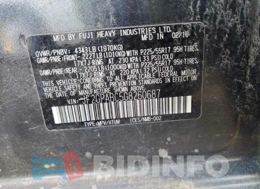 JF2GPABC5G8260687 Photo# 10